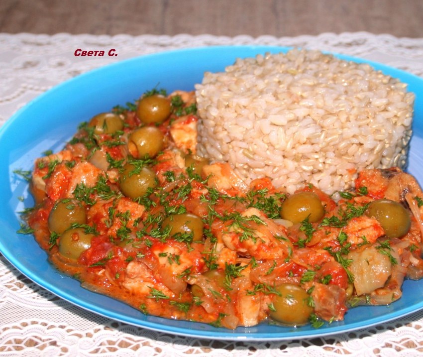 Говядина с горохом и луком