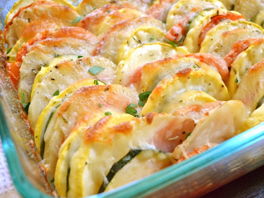 Овощи в духовке с сыром