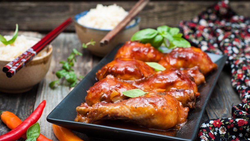Китайское мясо в кисло сладком соусе