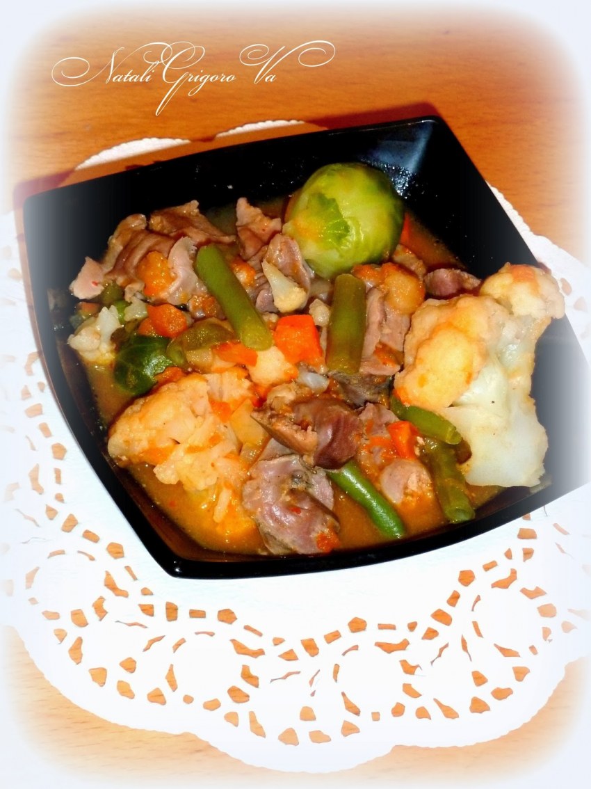 Овощное рагу с брюссельской капустой