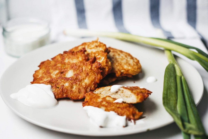 Драники с курицей