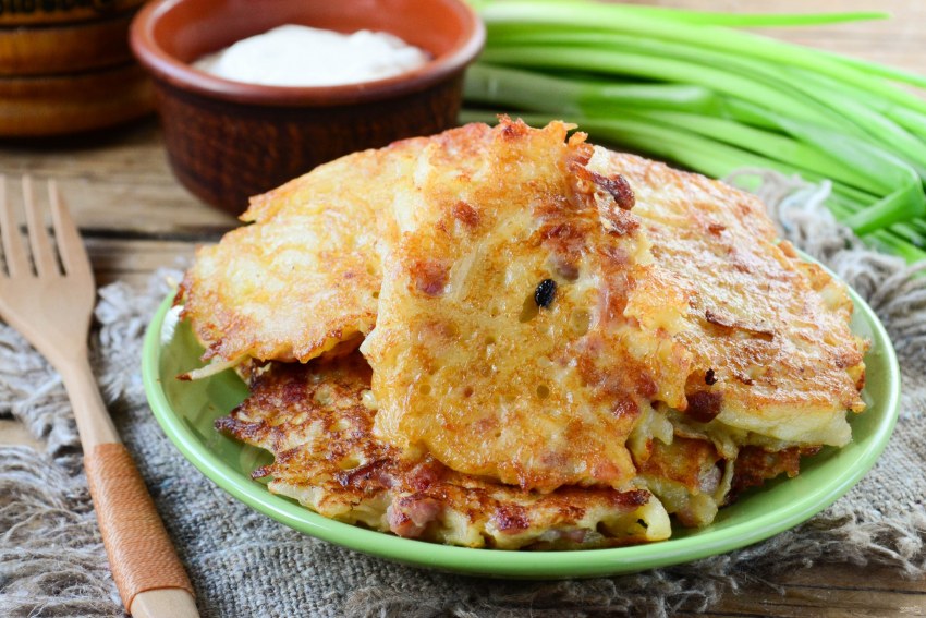 Белорусские драники картофельные с фаршем