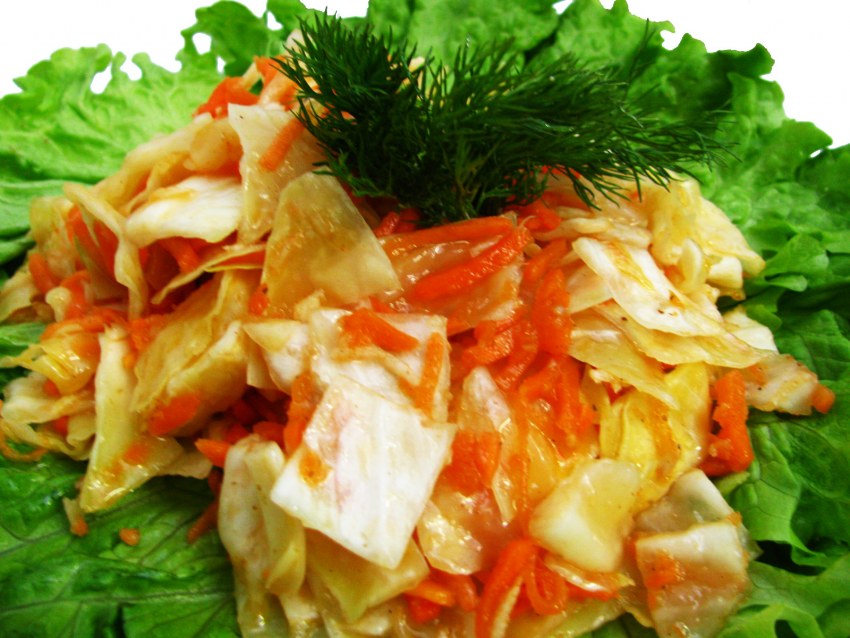 Капуста с морковью по-корейски