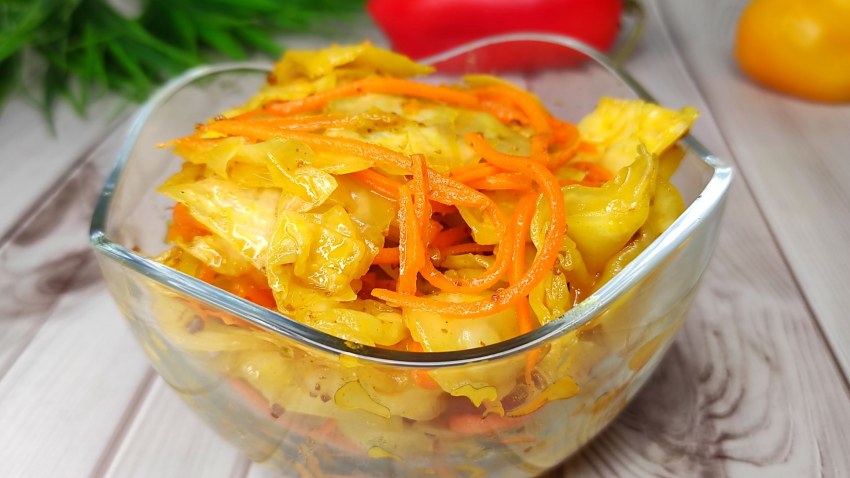 Корейская морковка с капустой