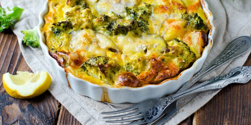 Запеканка картофельная с брокколи и сыром
