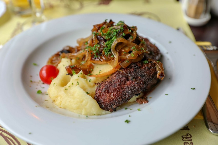 Куриной печени с яблоками