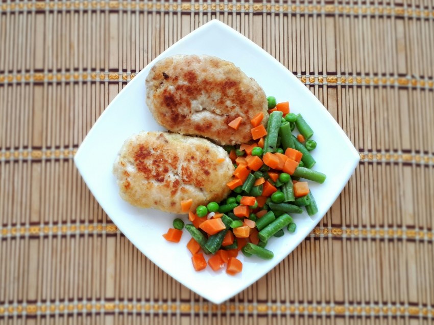 Куриные котлеты с овсяной мукой