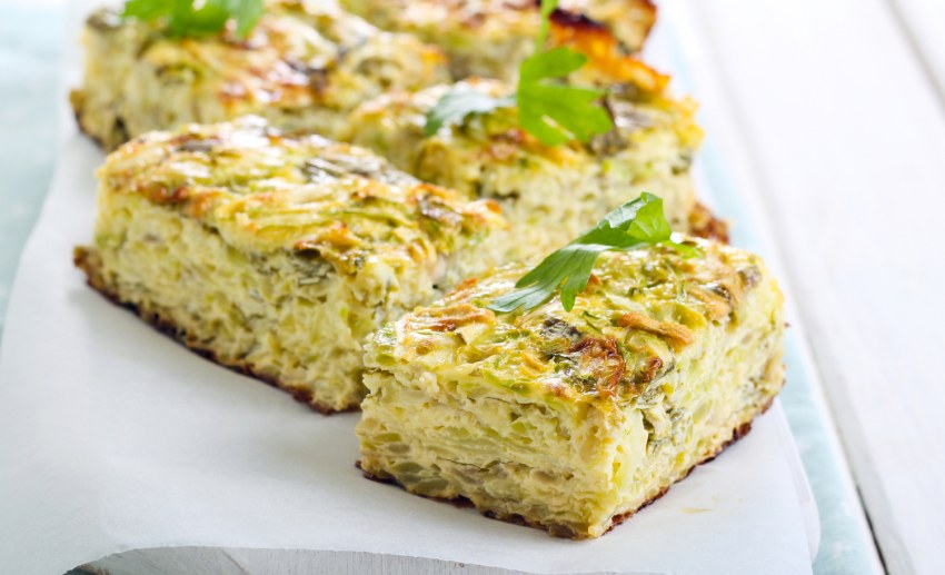 Запеканка с рисом и грибами
