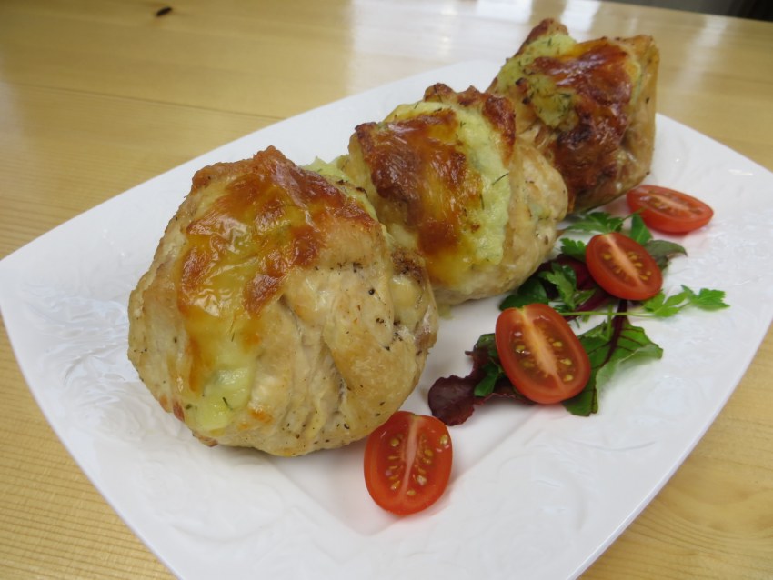 Мешочки с сыром и грибами