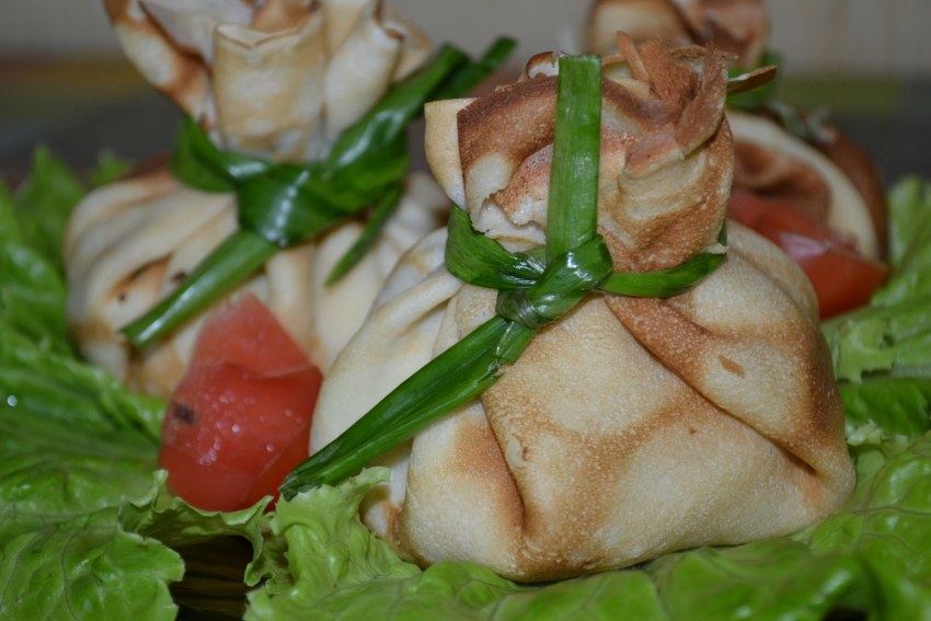 Блинчики с курицей и грибами