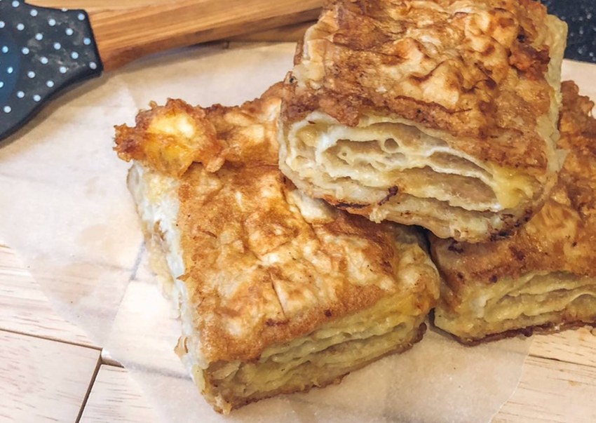 Пирог из лаваша с грибами и сыром