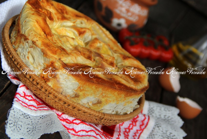 Пирог из лаваша с мясом