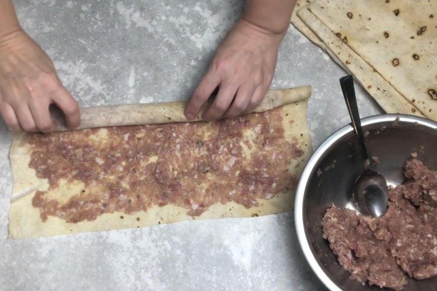 Пирог из лаваша в заливке