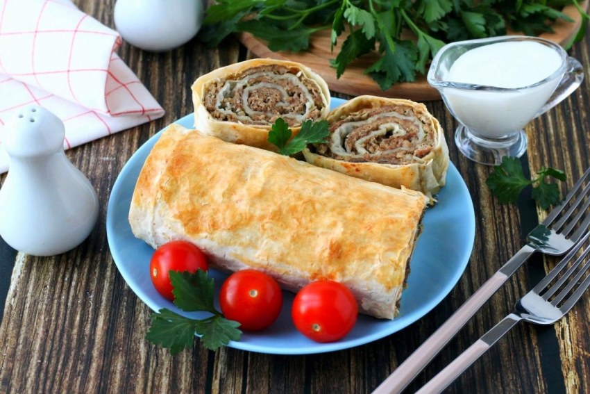 Лаваш с творогом