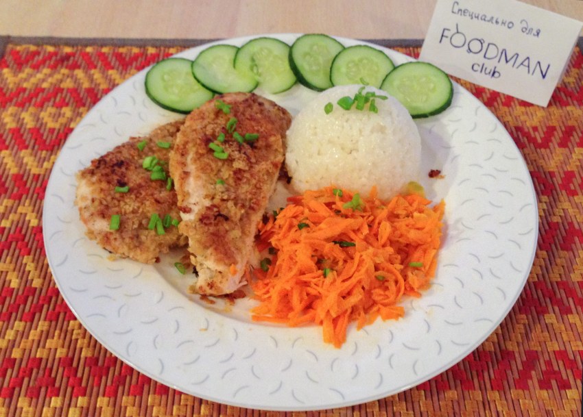 Куриное филе в овсяных хлопьях рецепт
