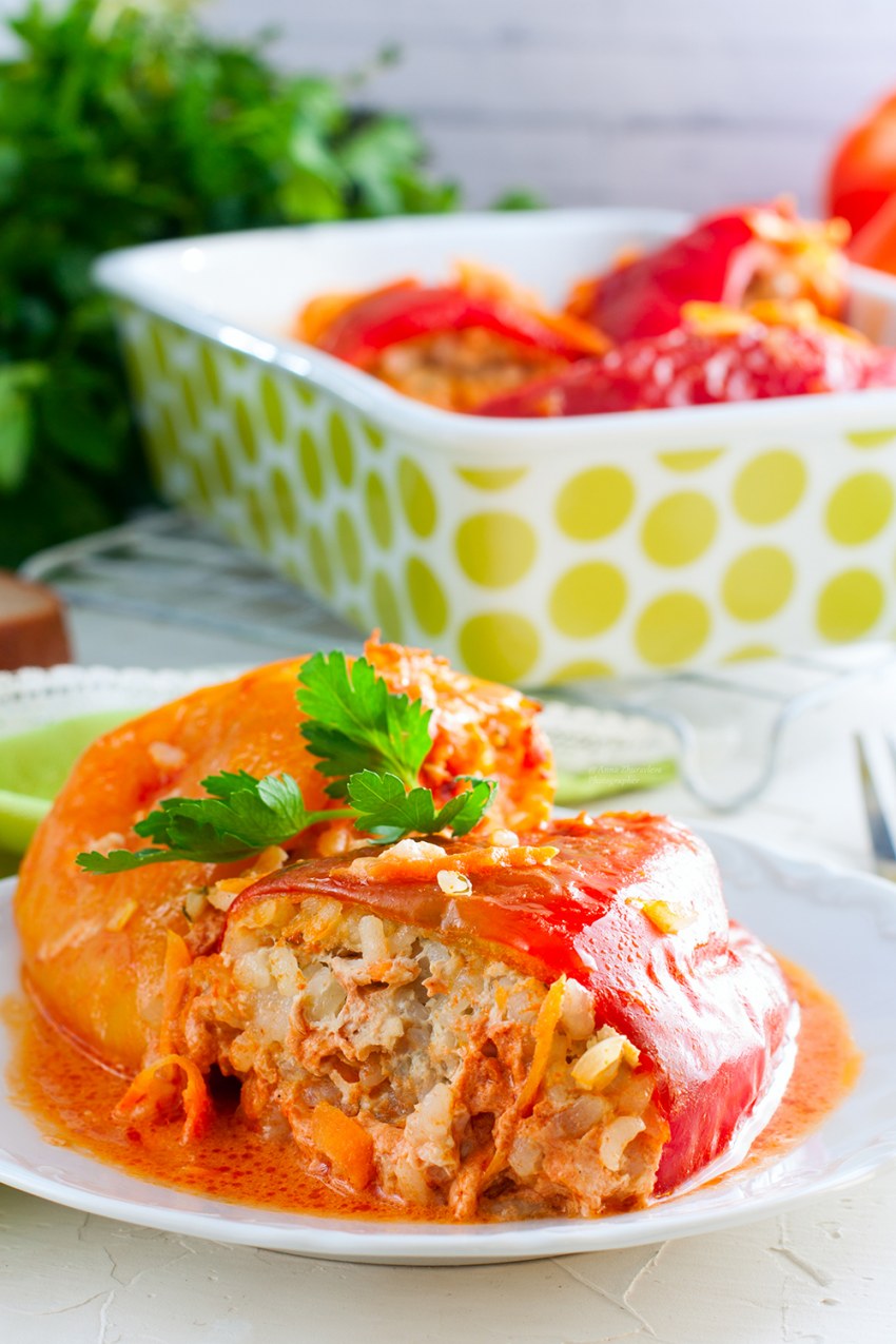 Перец фаршированный мясом в мультиварке