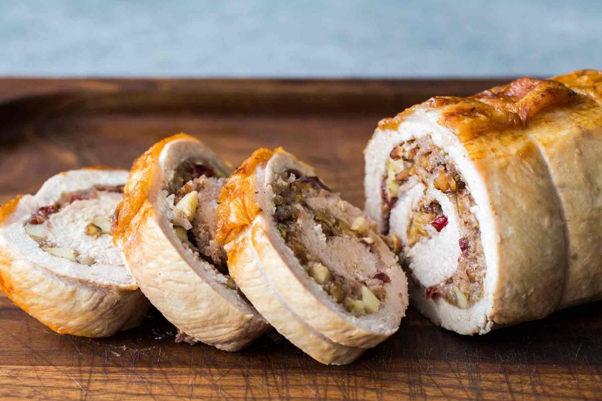 Фаршированный мясной рулет