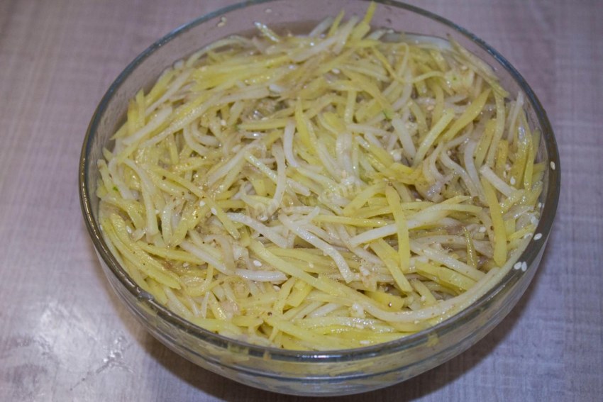 Тыква по-корейски кружочками с чесноком