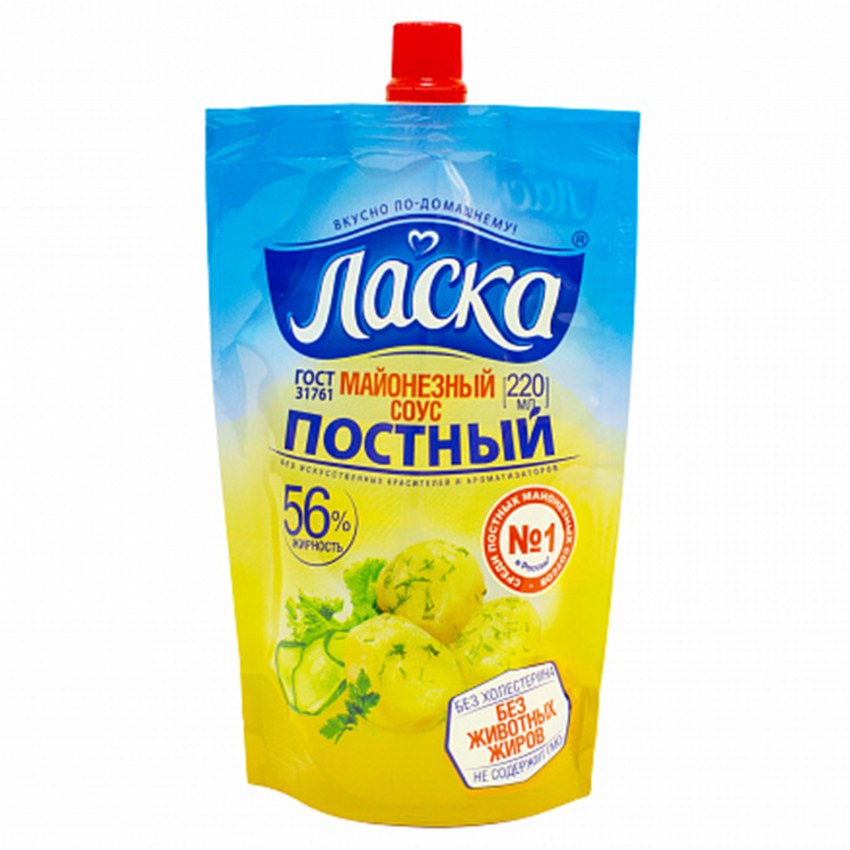 Майонез ласка постный 400мл