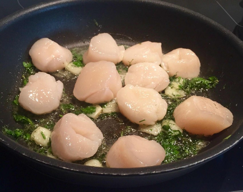 Морской гребешок жареный