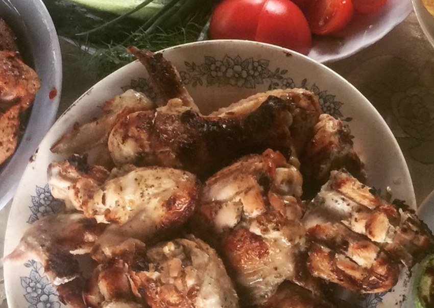 Шашлык из курицы в кефире