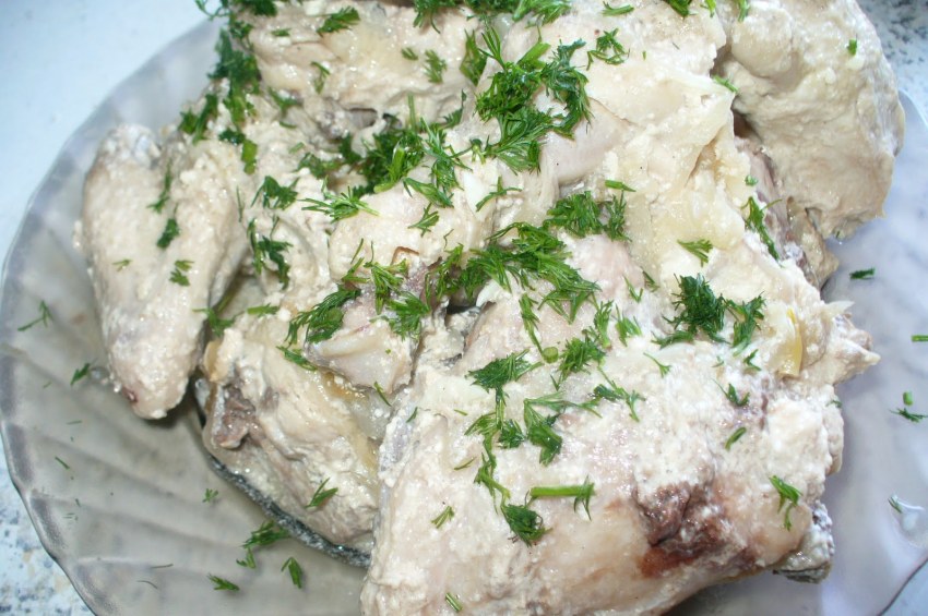 Курица в сметане