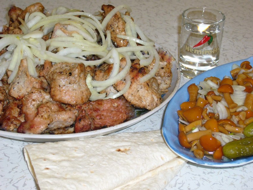 Свинина в кефире шашлык