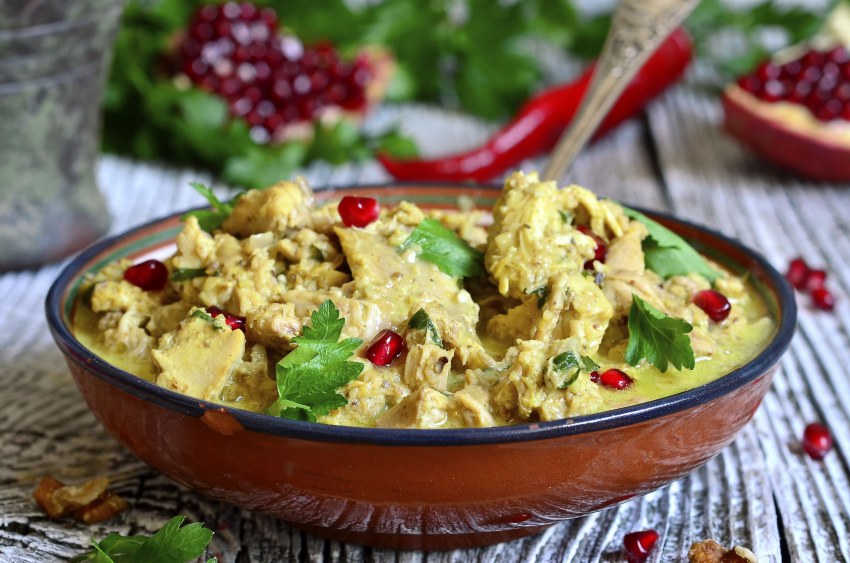 Грузинская кухня курица сациви