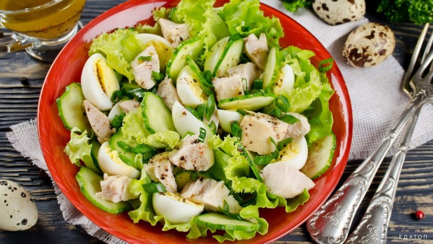 Салат с треской горячего копчения с картофелем
