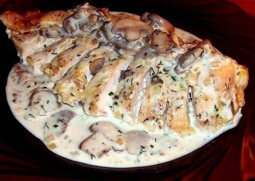 Гречка с курицей и грибами