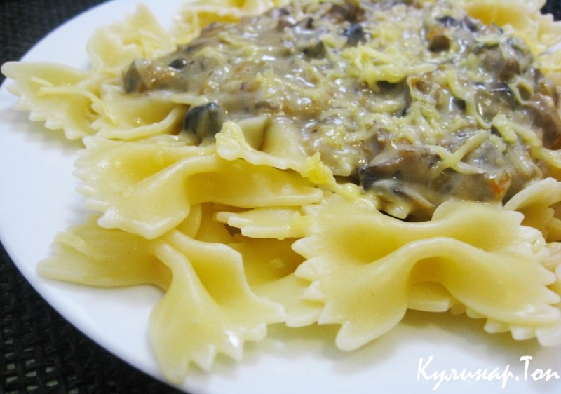 Фарфалле с креветками