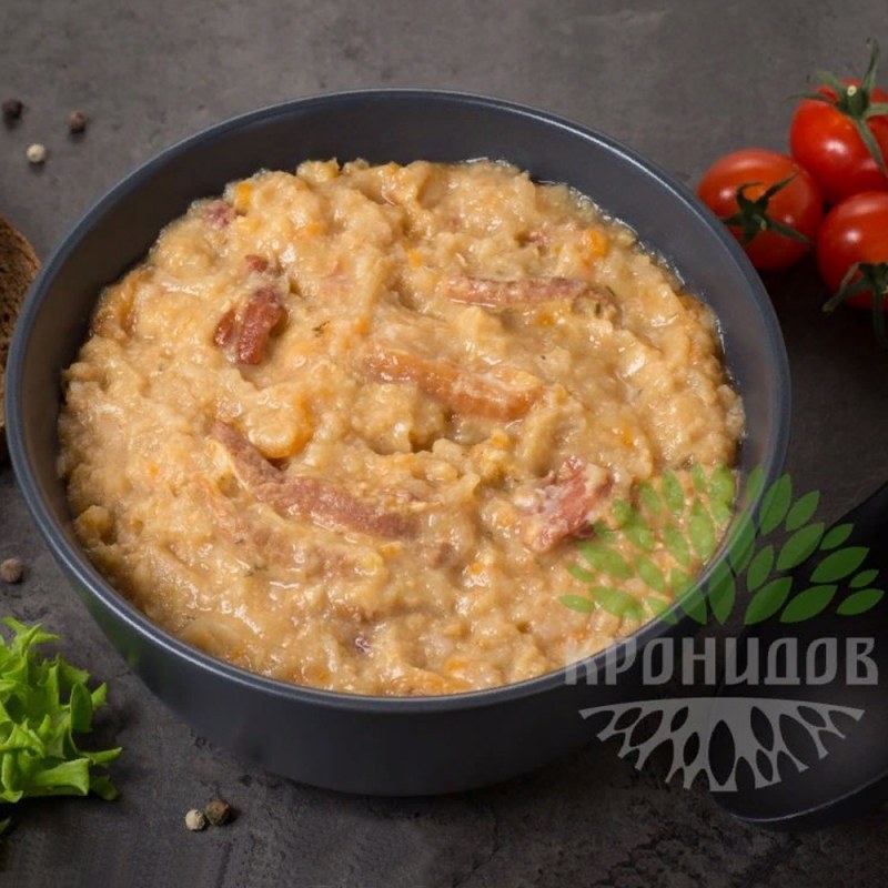 Гороховая каша с салом