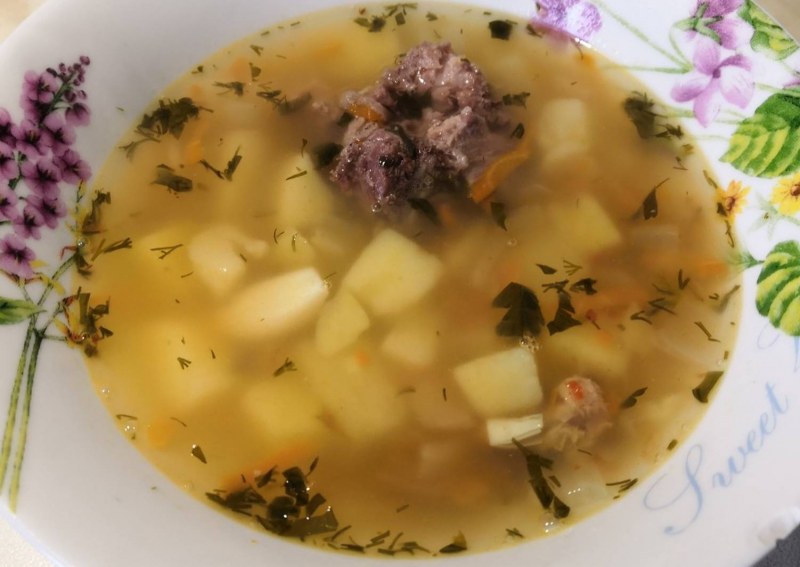 Гороховая каша с копченостями