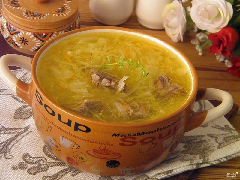 Китайский суп с фунчозой