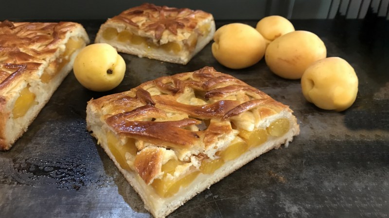 Шарлотка с абрикосами