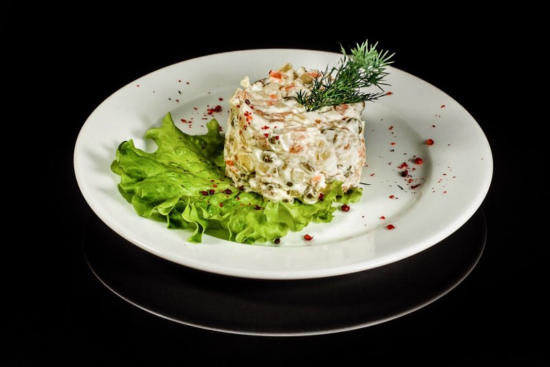 Мясной салат Оливье