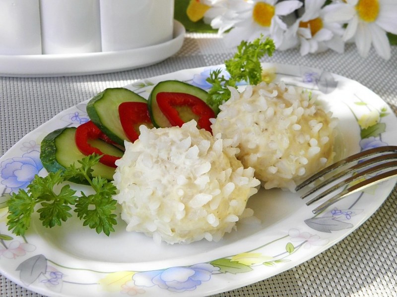 Блюдо Ёжики с рисом