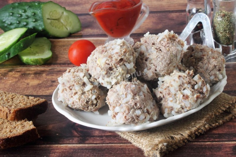 Мясные Ёжики с рисом