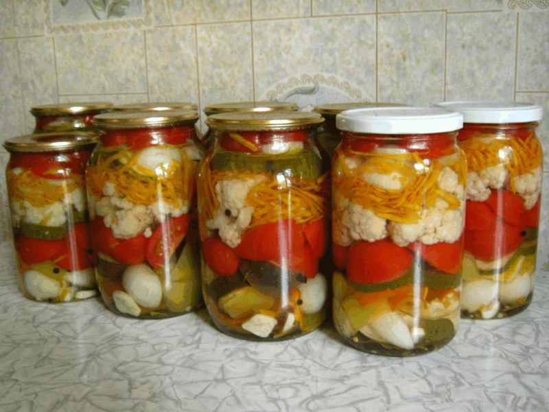 Овощное ассорти консервация
