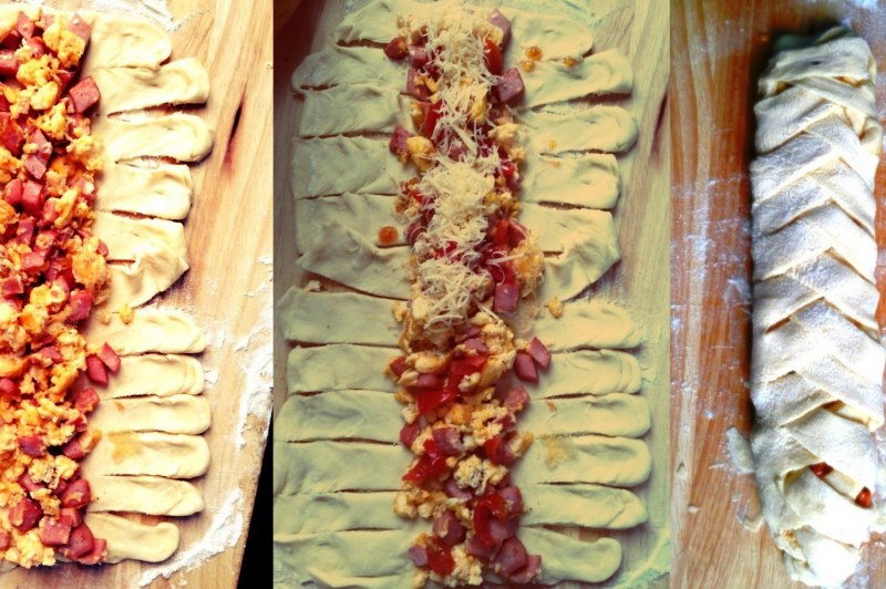 Слойки с бананом и шоколадом