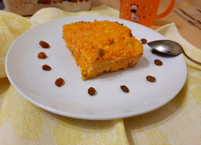 Морковная запеканка с творогом