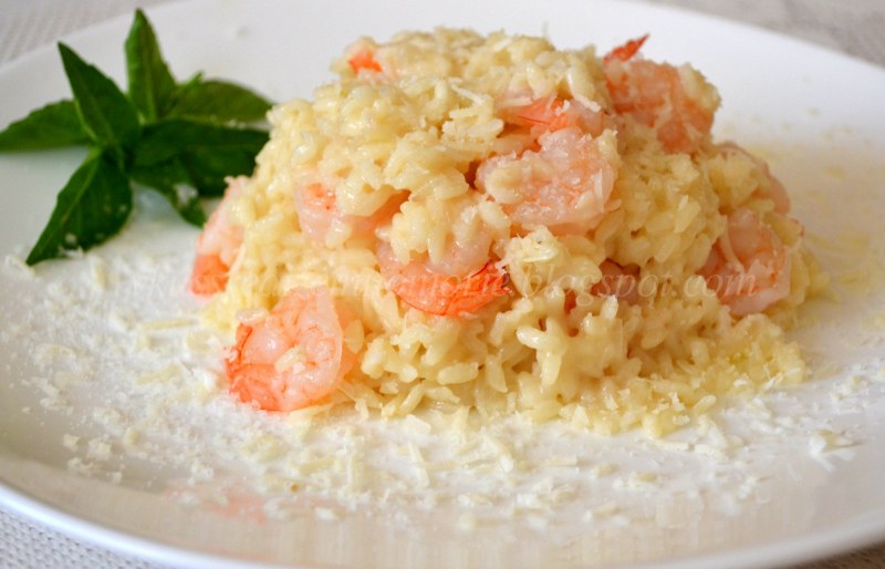 Паста Ризони с гребешками