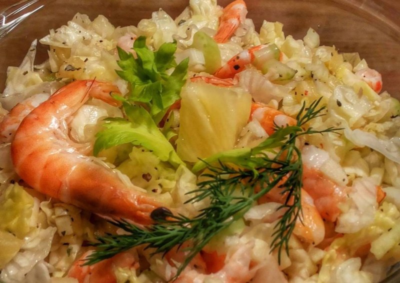 Орзо с морепродуктами в сливочном соусе