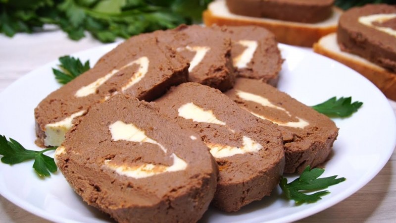 Перекус из вареной печени