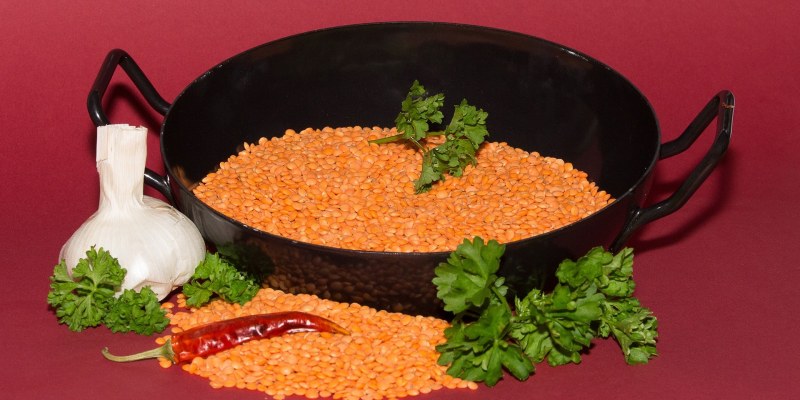 Каша из чечевицы с фаршем