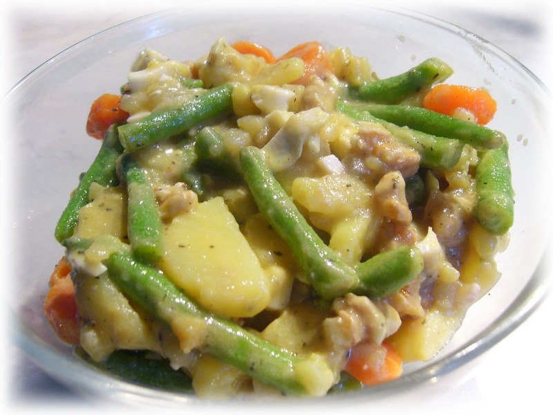Омлет со стручковой фасолью