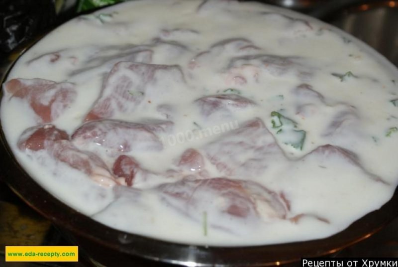 Куриный шашлык на кефире