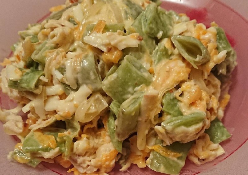 Картофель с фасолью стручковой