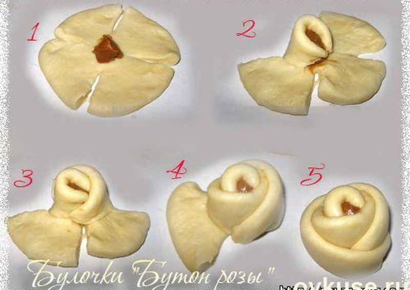 Розочки из слоеного теста