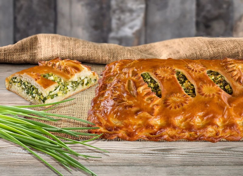 Пирог с картофелем и грибами